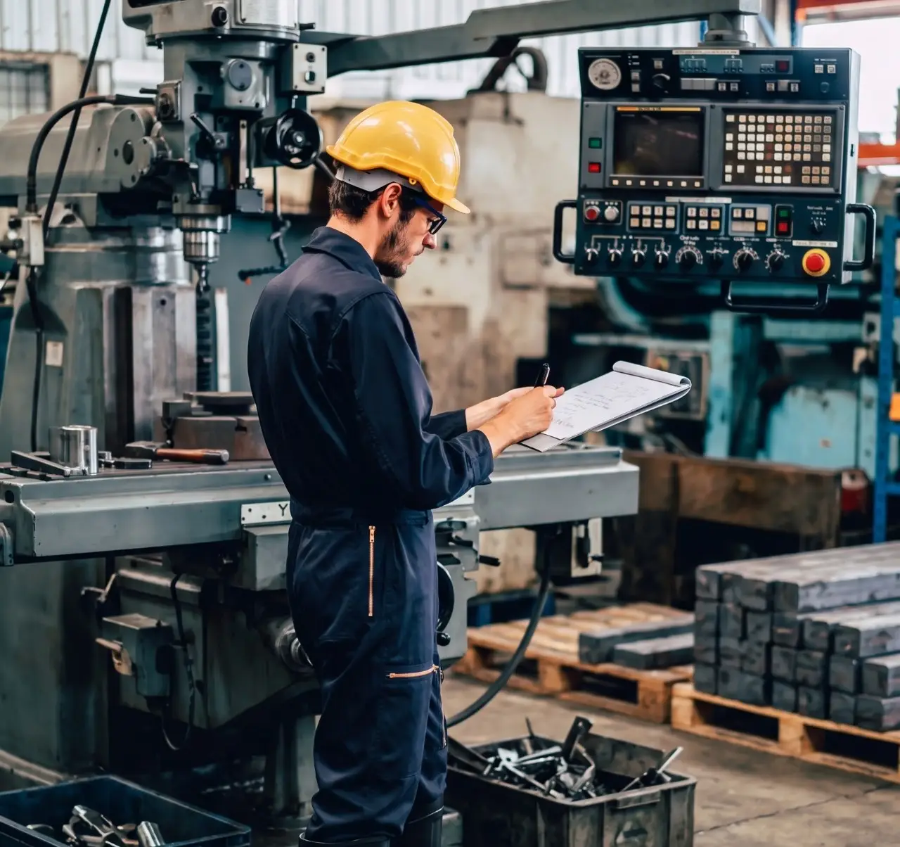 PolyTech Boot quality control Employee recording quality control on the production line